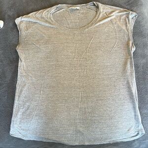 Cabi Oversized Boat Neck Gray Top